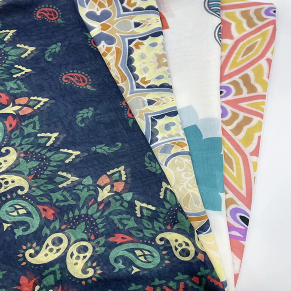 Custom printing square scarf Soft breathable printed scarf for ladies textile processing product
