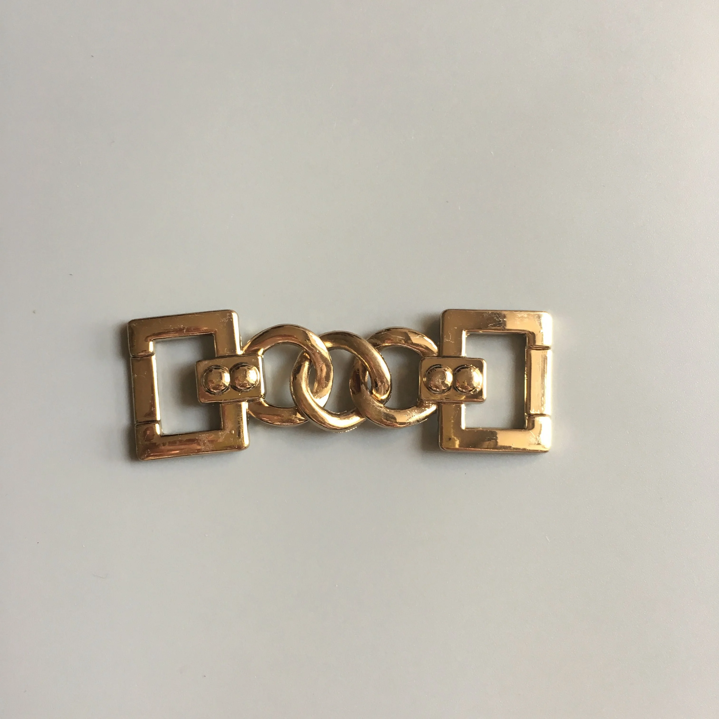 Золотая модная трендовая металлическая пряжка для