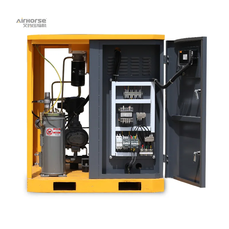 single phase  220V/60HZ input 7bar 8bar 10bar 12bar  screw air compressor CE tank mounted