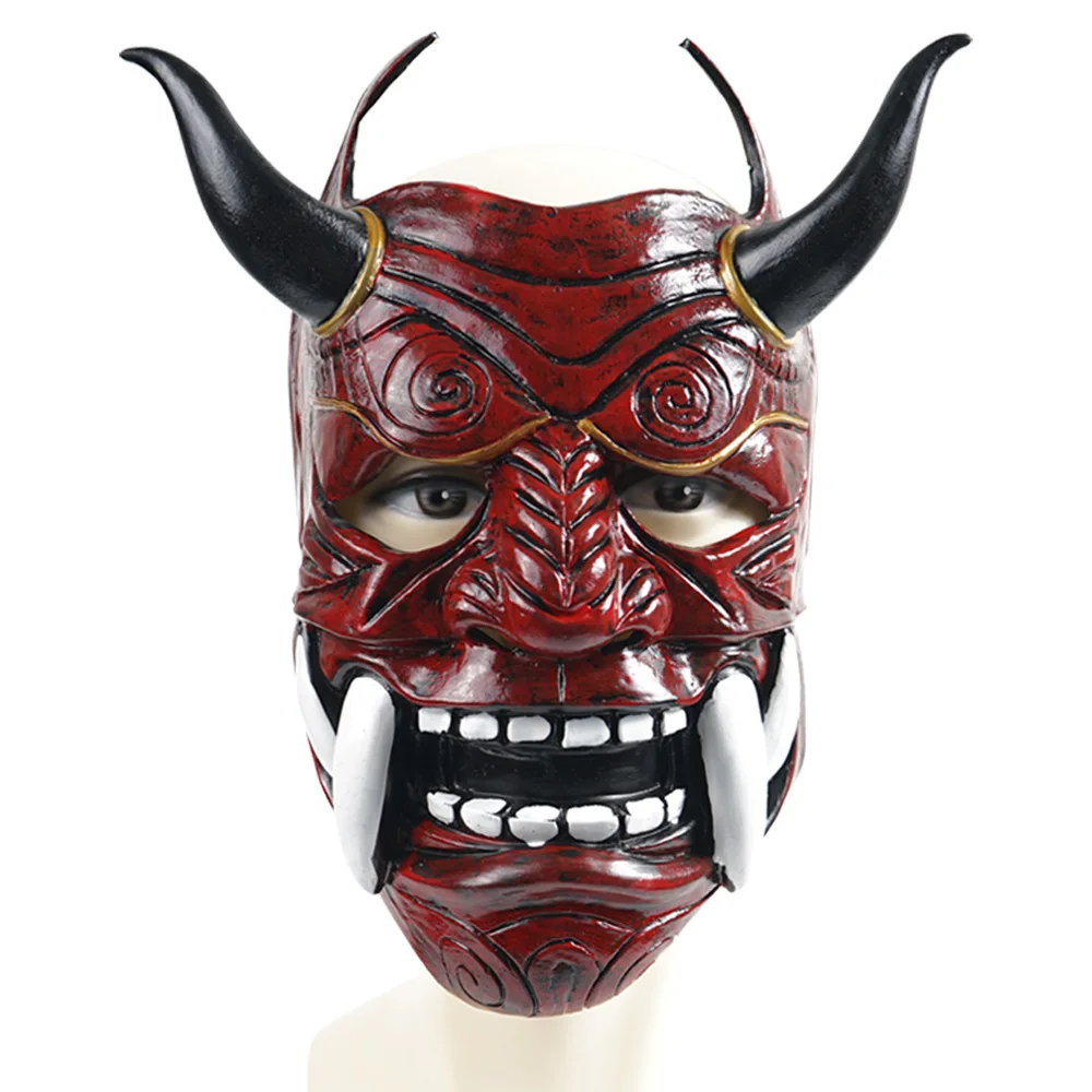 Японские маски для лица Hannya Demon Oni Samurai Noh Kabuki Prajna маска дьявола латексные вечеринок