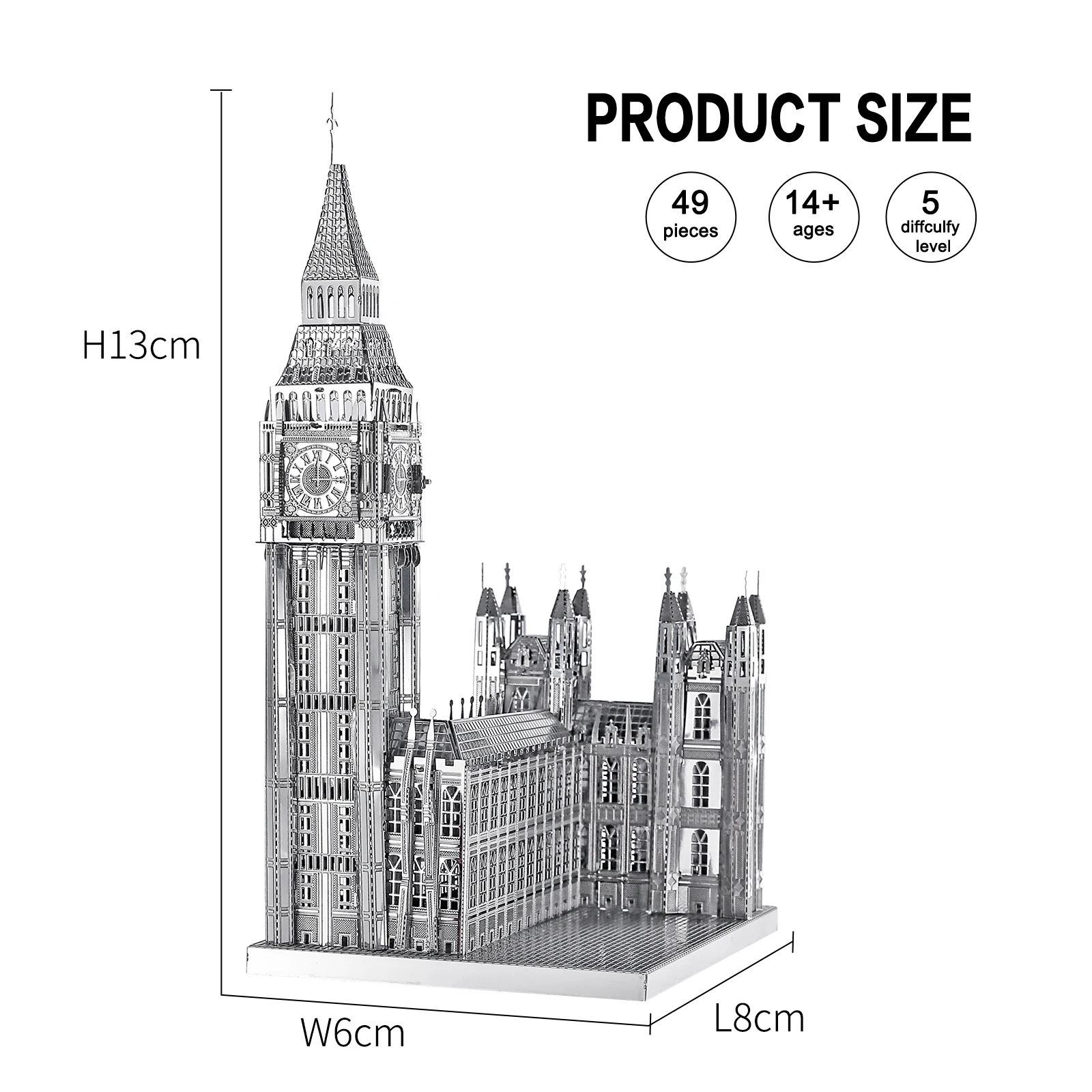 Piececool BIG BEN DIY Architectural Building Scale Model 3DJigsaw Puzzle For Teens And Adults