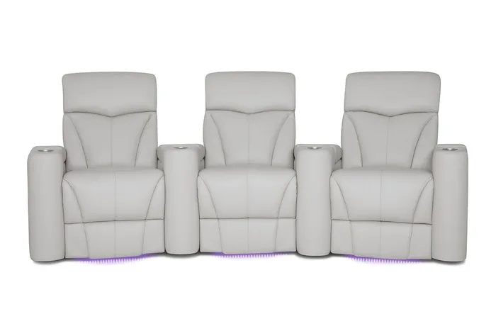 CY Best Sales Power Adjustable Headrest Cupholder Cinema Seats Electric Home Theatre Recliner Chair Leather Sofa Reclinable