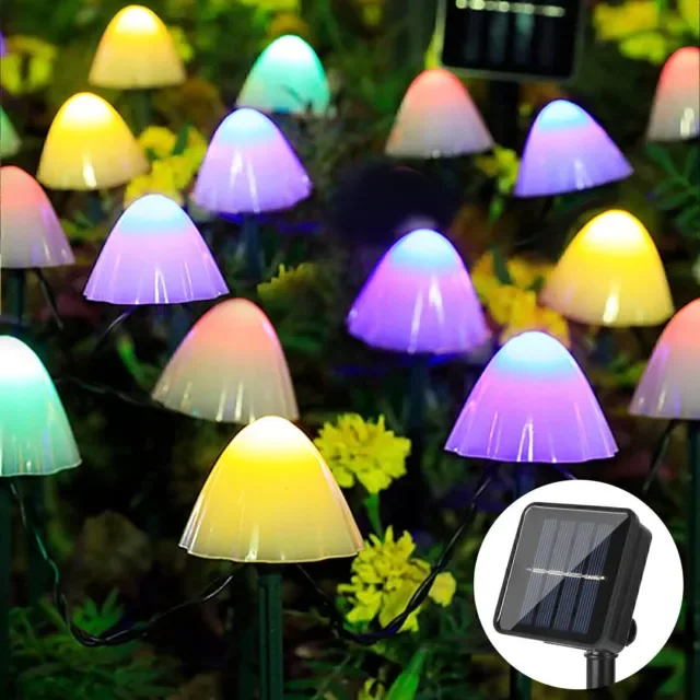 Newish Outdoor Garden Lighting Decoration Lawn Light Solar LED Mushroom Floor Insertion Light