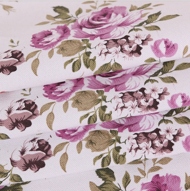 
High quality Flower printed cotton fabric Upholstery fabric for sofas,curtain,table cover,bags... 