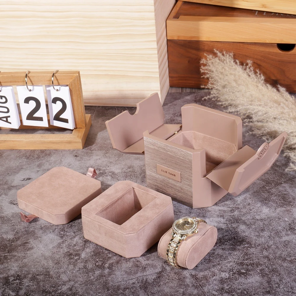 Роскошная коробка для часов с логотипом на заказ набор ожерелья браслета подарка коробкой