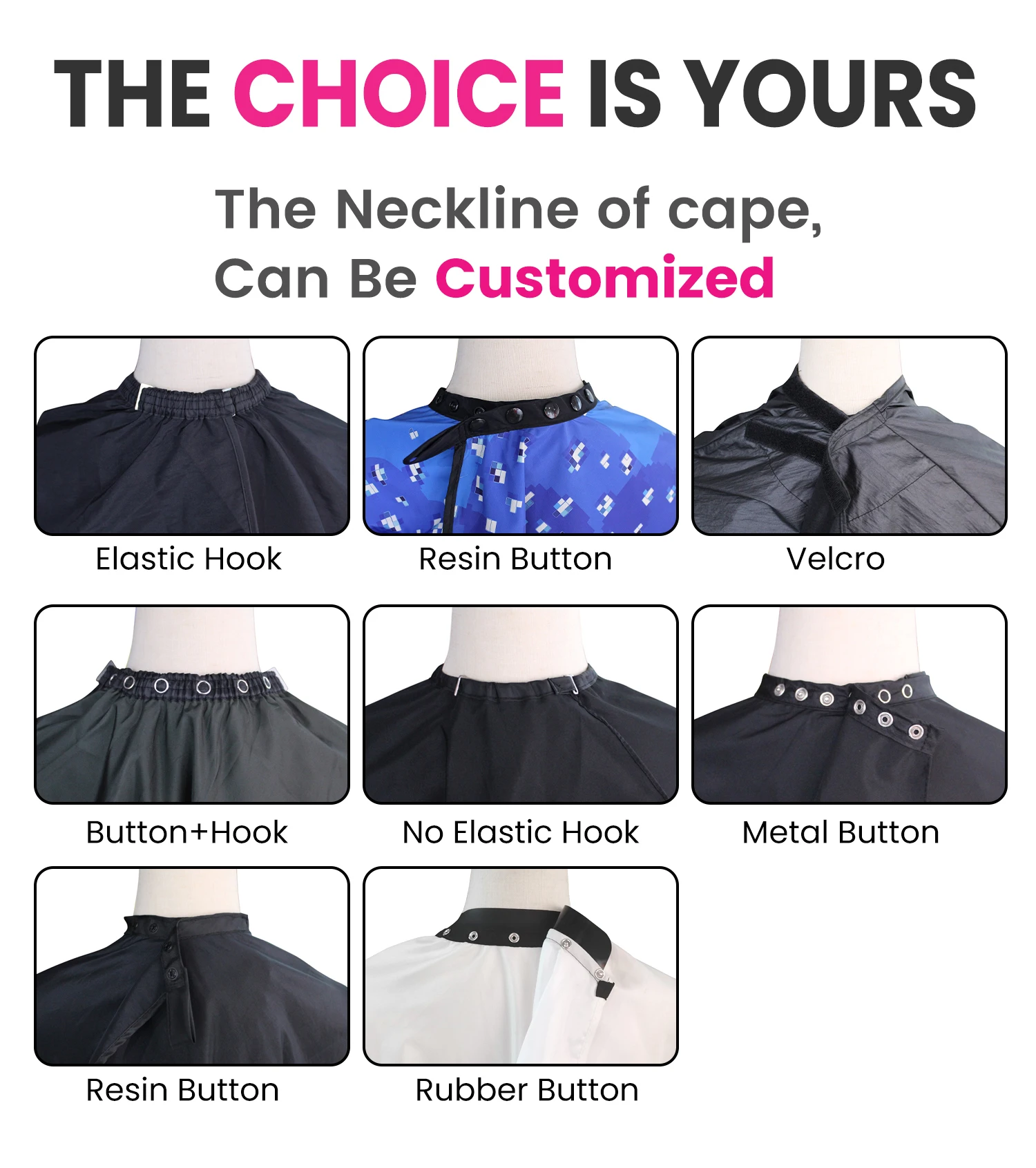 Wholesale Waterproof Premium Salon Capes Customized Polyester Berber Gown Hari Cutting Hairdressing Cape