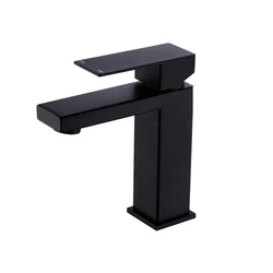 Regular Matt Black Single Handle Stainless Steel Lavatory Faucet cUPC Certified Vanity Faucet Bathroom Sink Faucet