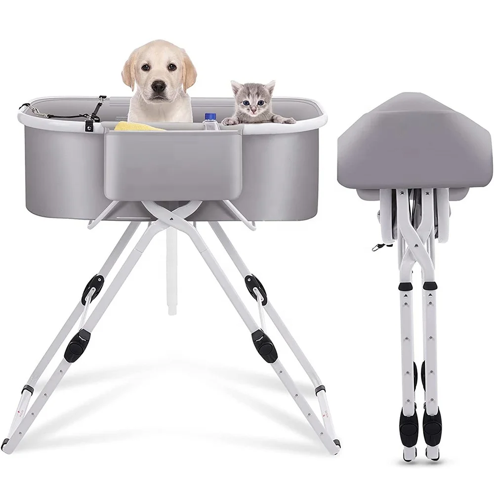Indoor And Outdoor Professional Foldable Portable Elevated Pet Dog Bath Tub Washing Station Tubs
