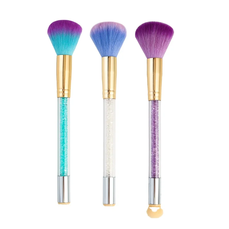 Алмазная акриловая ручка щетка для удаления пыли дизайн ногтей