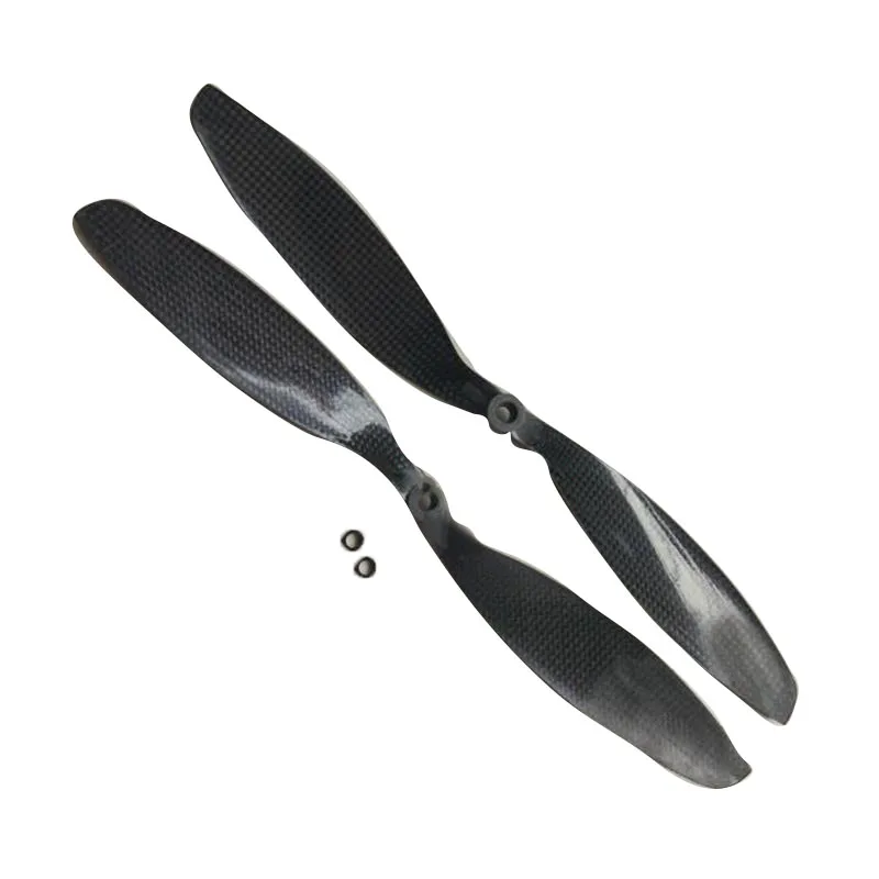 1 Pair 12 x 4.5 Carbon Fiber Propeller Prop CW/CCW 1245 For Multi-copter RC Helicopter Spare Parts