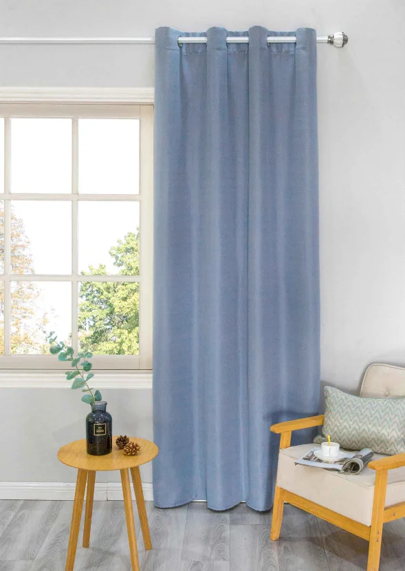 Hot Sale Customized Jacquard 100% Polyester Embossed Blackout Fresh Style Curtain Fabric