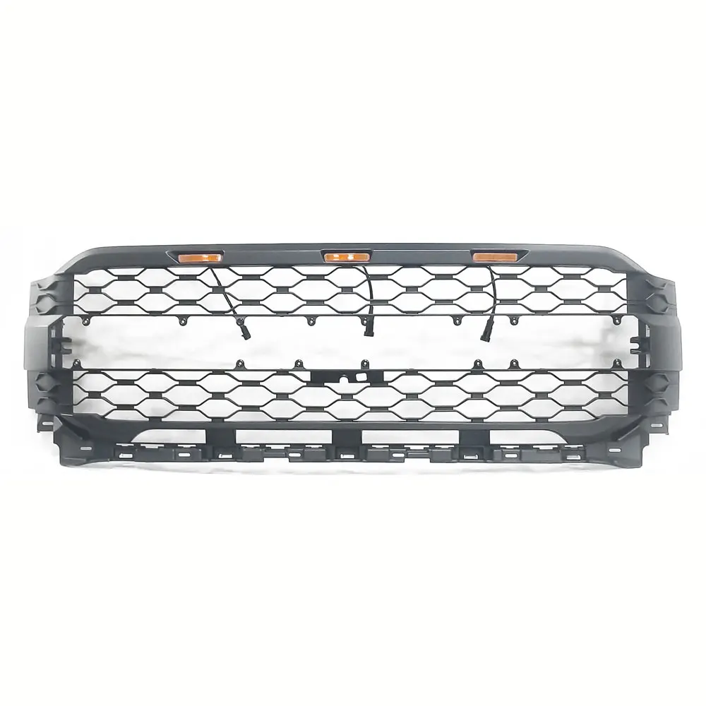 New design Grille with Camera Bracket Washer Outlet Raptor Grille Modified Front Bumper Mesh For Ford F150 2021 +