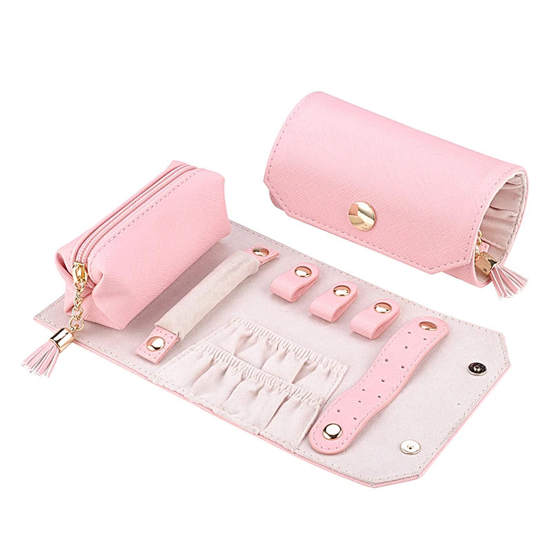 Роскошный роскошный органайзер для хранения дорожная кожаная сумка оптом самая дешевая профессиональная ювелирных изделий