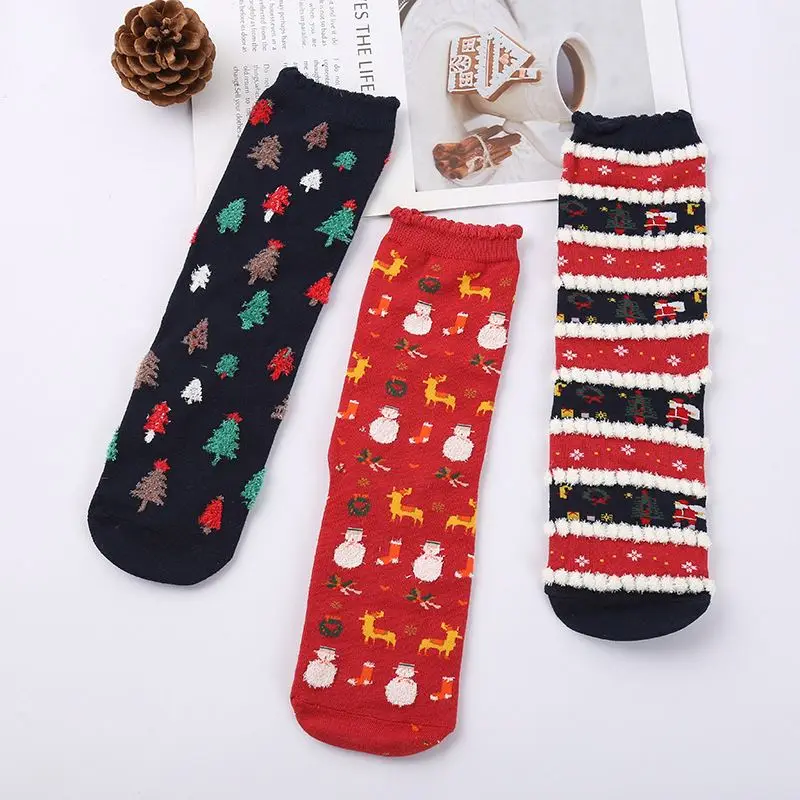 
Manufacturers Direct Sales Hot Style Christmas Socks Santa Christmas Elk Cute Socks For Women 