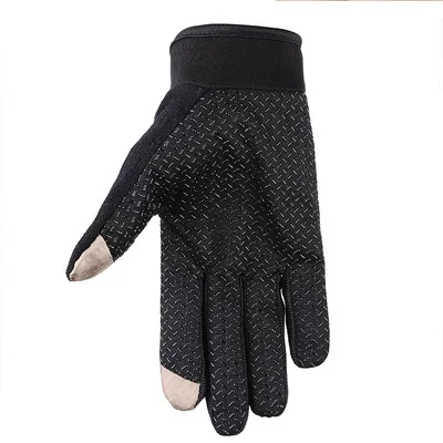 Sports Gloves Off-road Outdoor Football Training Full Finger Non-slip Fine Fleece Warm Touch Screen Thin Gloves
