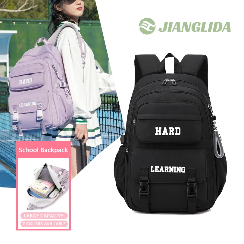 JIANGLIDA New printed school backpacks women backpack 2024 kawaii mochilas para mujer fashion bag school bag for girls students