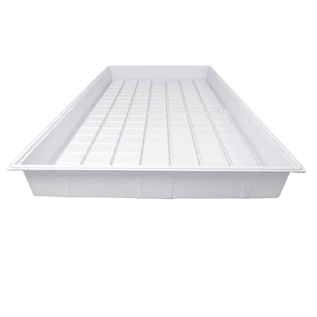 Hydroponics Black White ABS Plastic Fodder Hydro Flood and Drain Tray for greenhouse