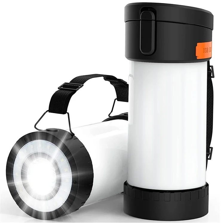 LED Camping Lantern Flashlight Spotlight Rechargeable Portable Outdoor Emergency Multifunctional Waterproof Searchlight
