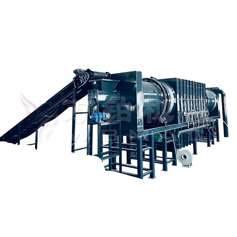 The popular of sells continuous oil sludge electric easy to pull the can and strip the paint carbonization furnace