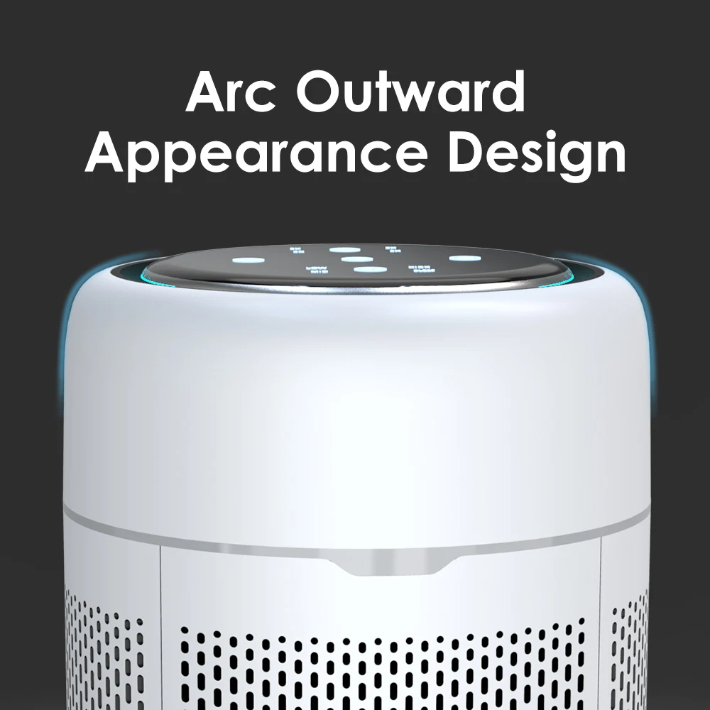 Air Cleaner with 3 Stage Filtration with True HEPA Filter, Allergen Remover, Dust Smoke Odor Home Air Purifier Portable