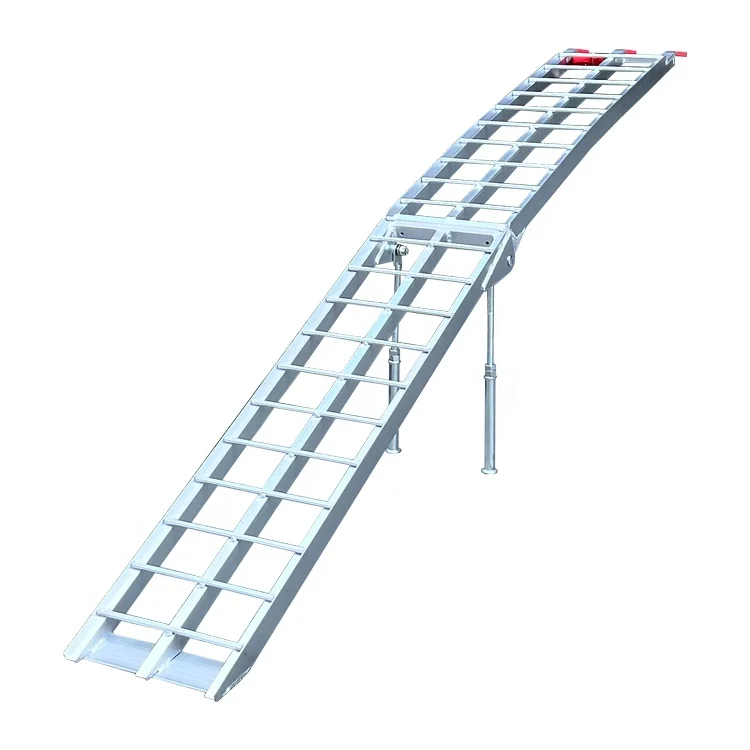 Light Weighted Aluminum Motorcycle Ramp with Supporting Legs Max Load Capacity of 365KG ST-SMIRAMP-226-T