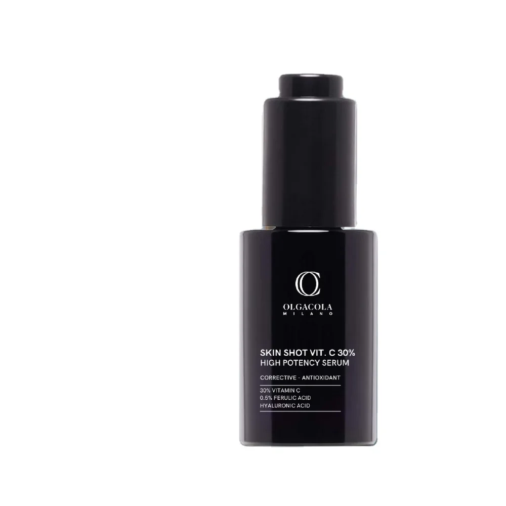 Pure Vitamin C 30% Hyaluronic Acid Ferulic Acid Vit E face Serum Anti Aging Antioxidant Whitening Vegan Green Sensitive Skin P