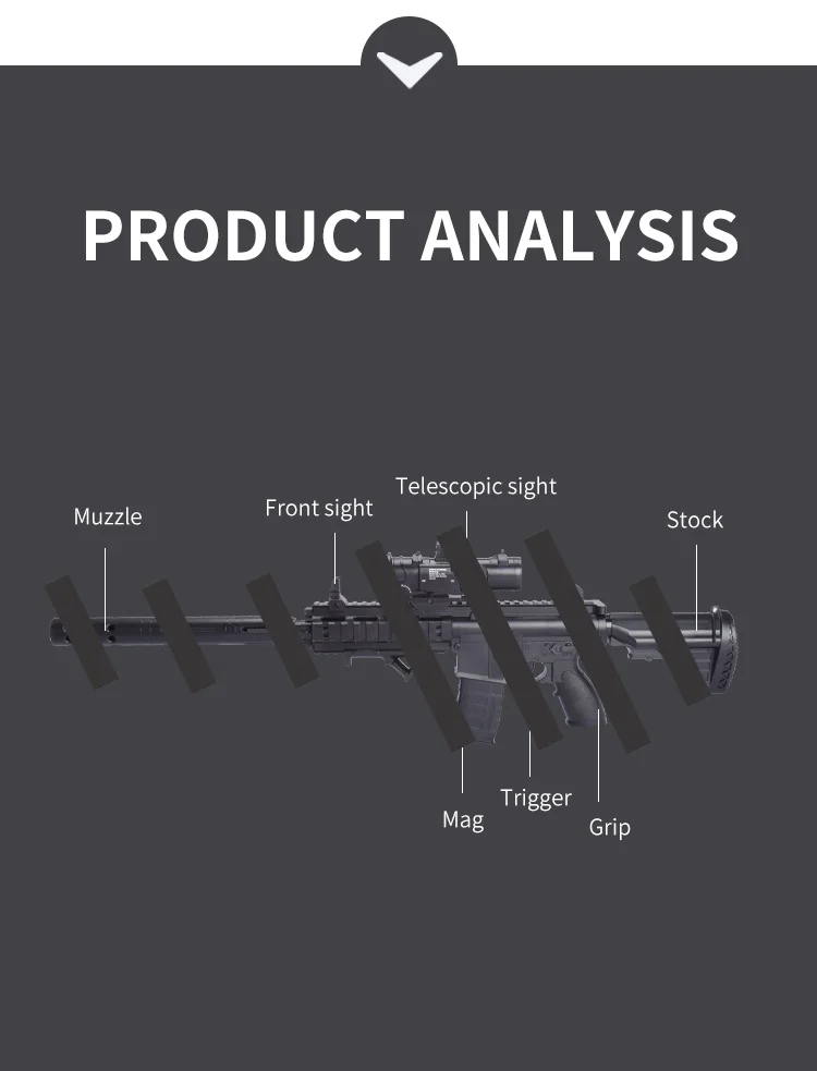 Factory hot sales Electric Shooting Games Nylon splatrball ball blaster for adults realistic toy gun