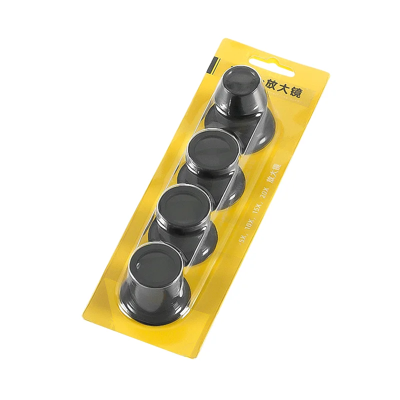 5 X 10X 15X 20X Black Jewelers Loupe Magnifier Magnifying Eye Loop Watchmakers Repair Eye Loupe Glass Tools (20X)