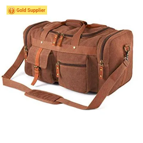 Factory custom duffle bag canvas weekend bag travel organizer bags for men