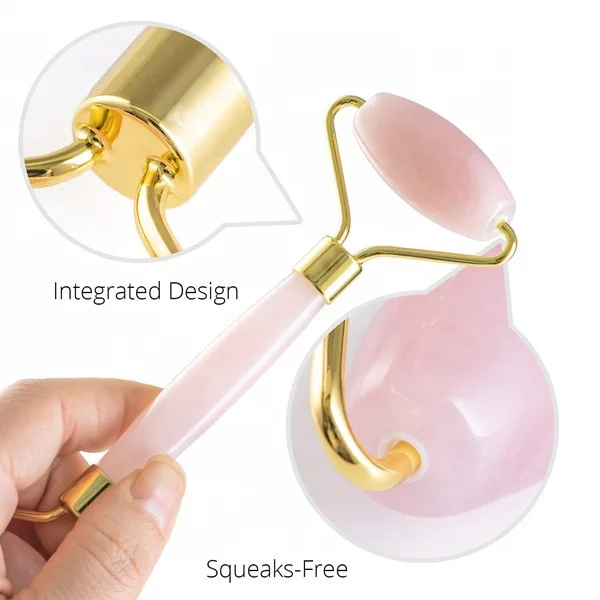 Face Roller Jade Jade Roller Face Massager Roller Gua Sha Facial Massage Natural Pink Massager Face Slimming Gift