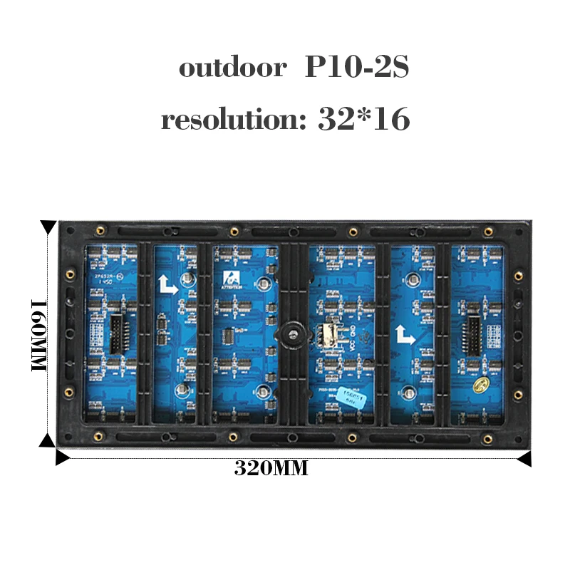 Smd 2121 модуль P10 Led 16x32 светодиодный дисплей RGB Прямая продажа с фабрики наружная высокая яркость 320x160 мм полный цвет