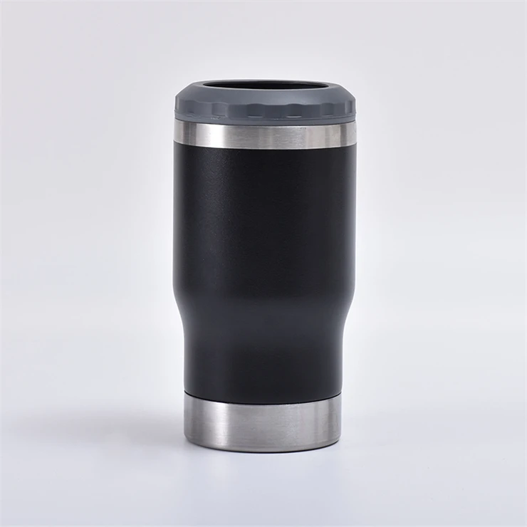 4 in 1 can cooler insulator Travel mug for 12oz can and beer bottle with opener stainless steel vacuum tumbler for outdoor