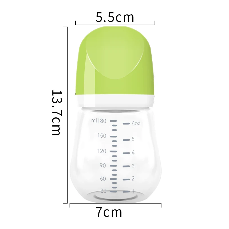 Стеклянная Детская Бутылочка для молока, 180 мл