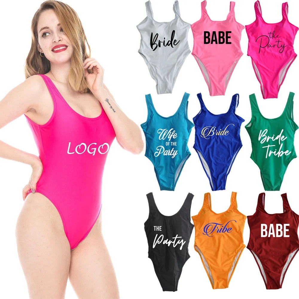 Nylon Spandex Hot Pink Plus Size One Piece Women Swimsuit and Swimwear
