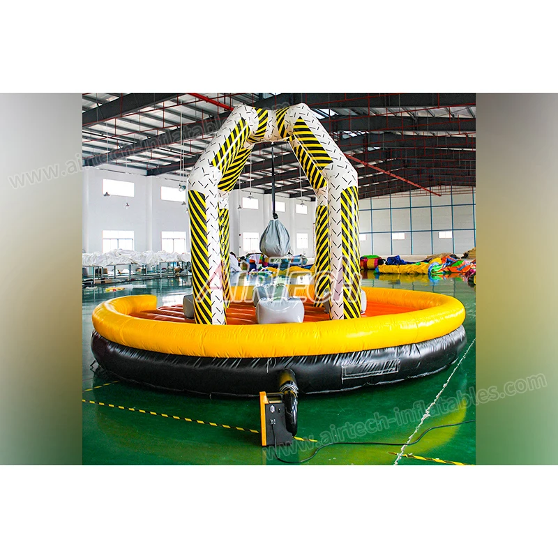 Human demolition interactive wipe out sport game inflatable wrecking ball game for kids n adults
