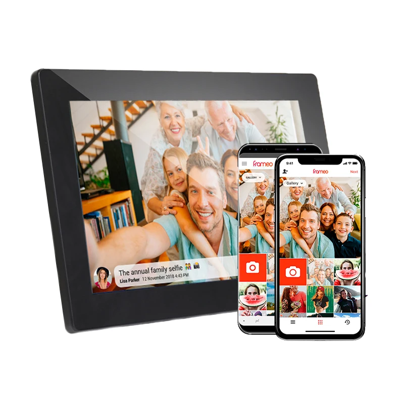 2020 WiFi digital photo frame 10 inch IPS touch screen HD display digital touch advertising player