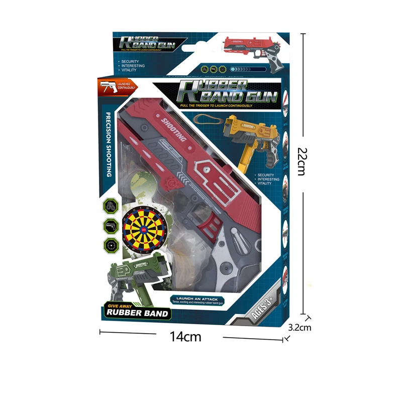 New toys battle burst rubber band gun can fire boy trigger pistol competitive shooting target game rubber band pistol for kids