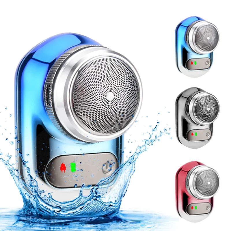 Mini Electric Travel Shaver for Men Pocket Size Washable Rechargeable Portable Painless Cordless Trimmer Face Beard Razor Male