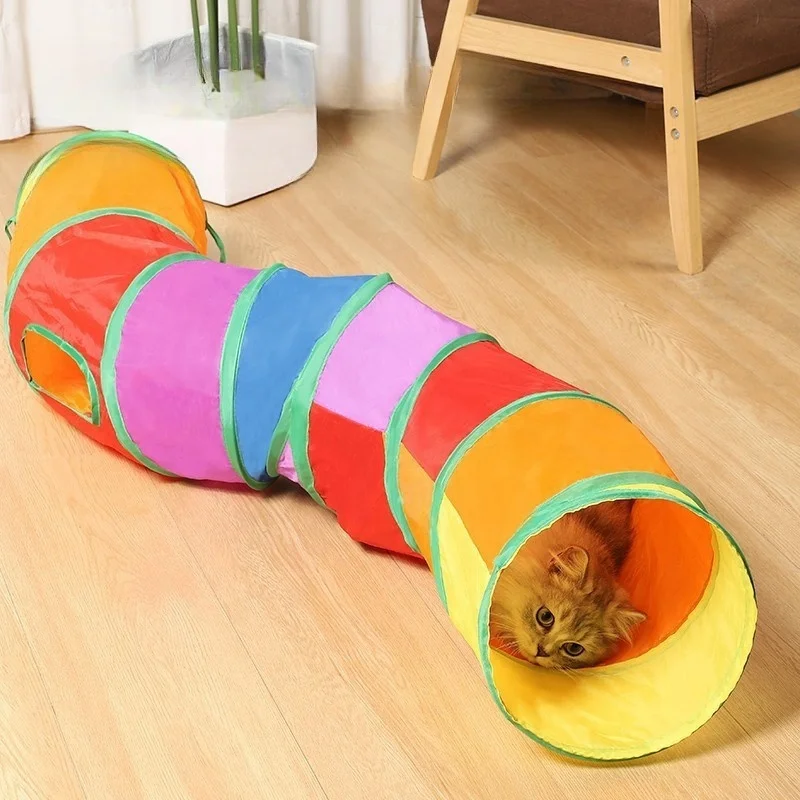 Pet Interactive Cat Tunnel Toys Set  3-Way Tube Folded Cat Tunnel Toy