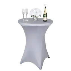 Stretch Spandex Cocktail Table Cover Cloth for Wedding, Banquet and Party