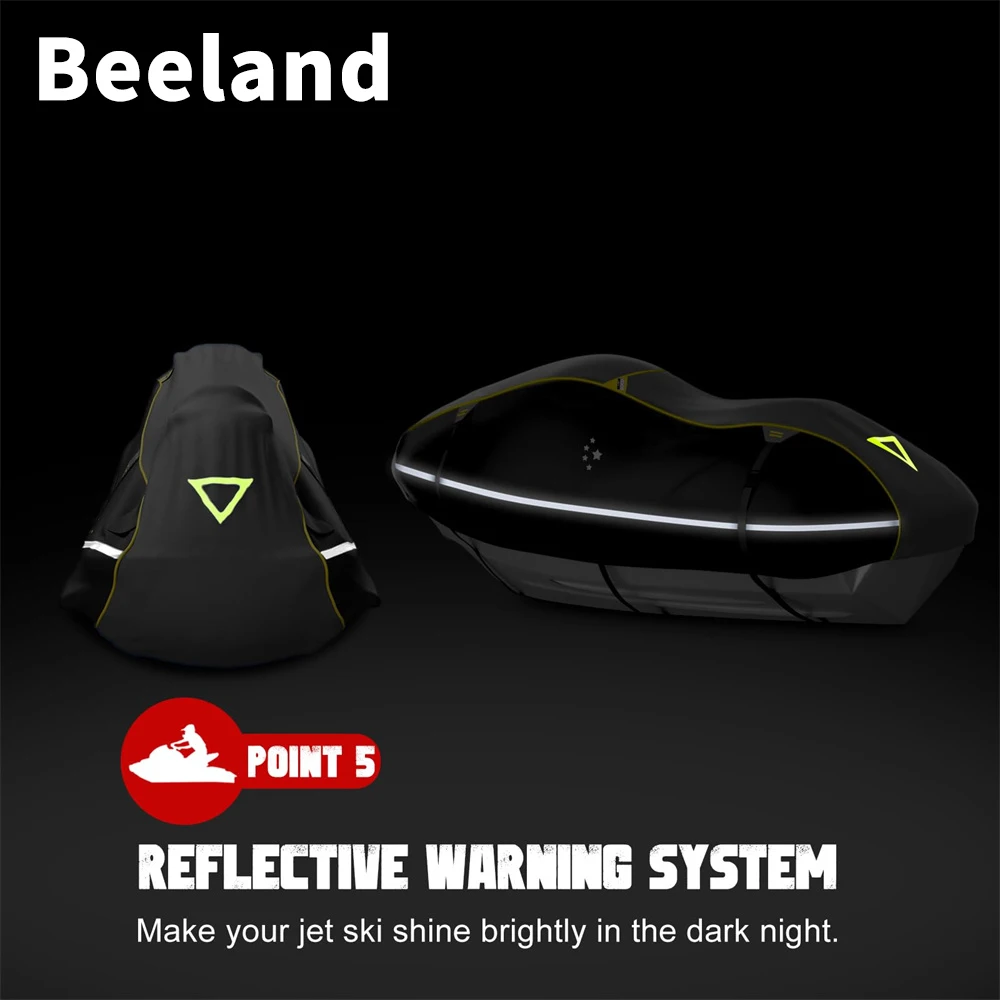 600D UV Resistant 2-3 Seats Trailerable Jetski Cover PWC Cover Waterproof Jet Ski Cover Fits For Yamaha Sea-Doo Kawas