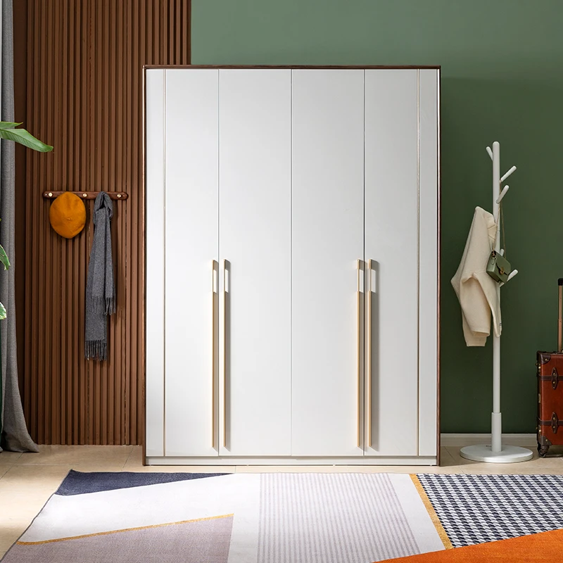 127303 quanu современный 4 дверный шкаф hangung стержень со светодиодной подсветкой кодовый замок шкаф-купе дял спальни гардероб