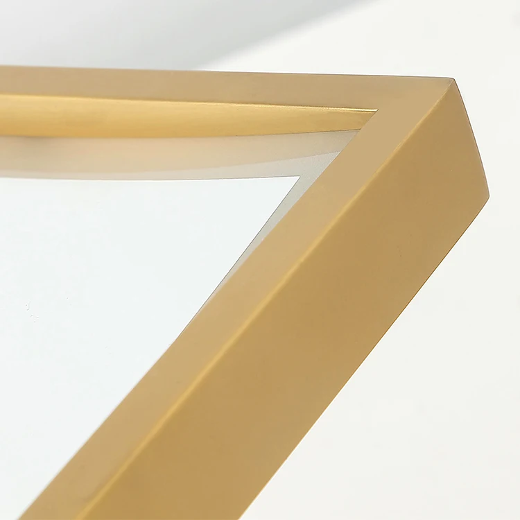 9.5 inch Bronze 3000K/4000K/6000K Square Shape Stainless Steel Table Single side LED Mirror