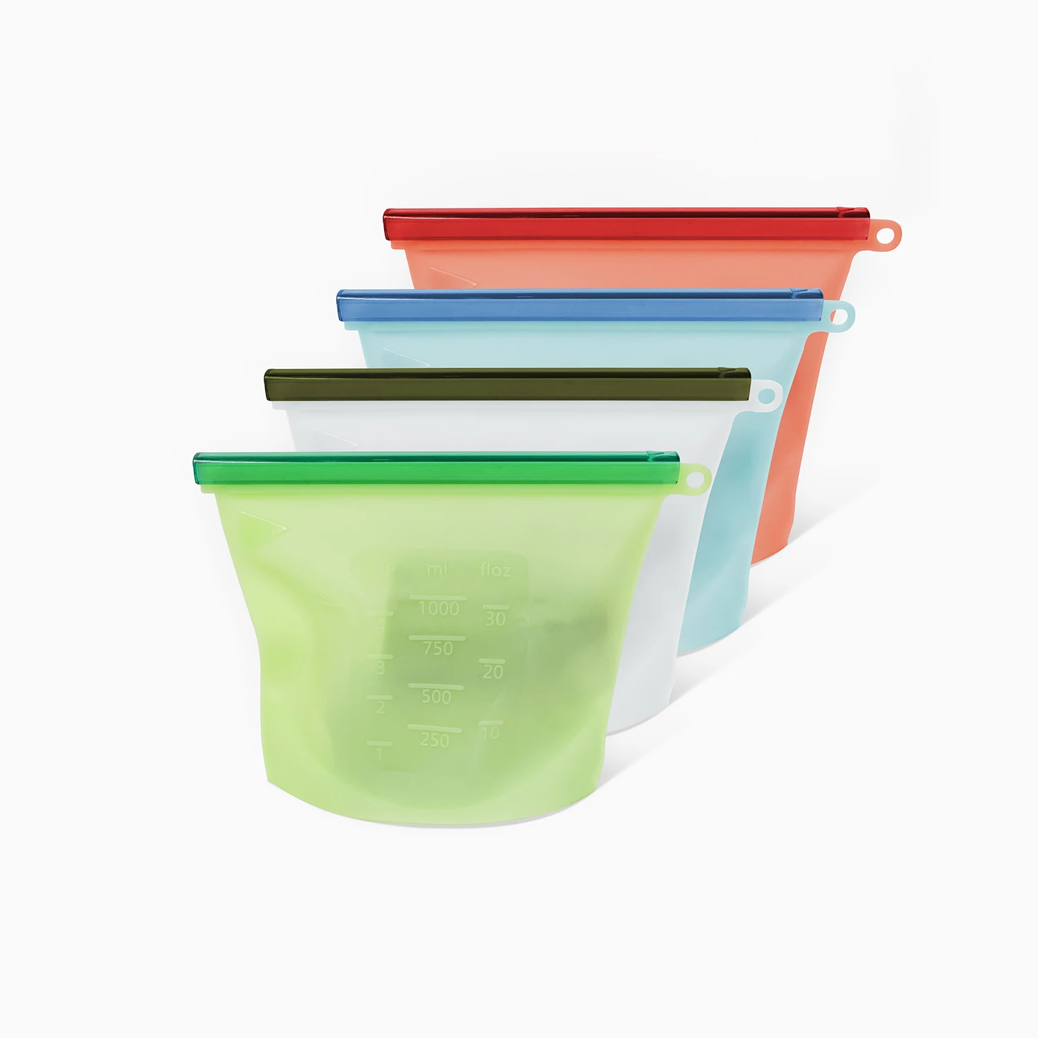 
Food grade reusable food preservation silicone storage bag for sandwiches vegetable fruit meat milk 