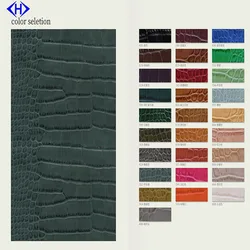 2023 NEW D083  Classics crocodile pattern PU leather fabric 1.2mm thickness high quality luggage leather artificial leather