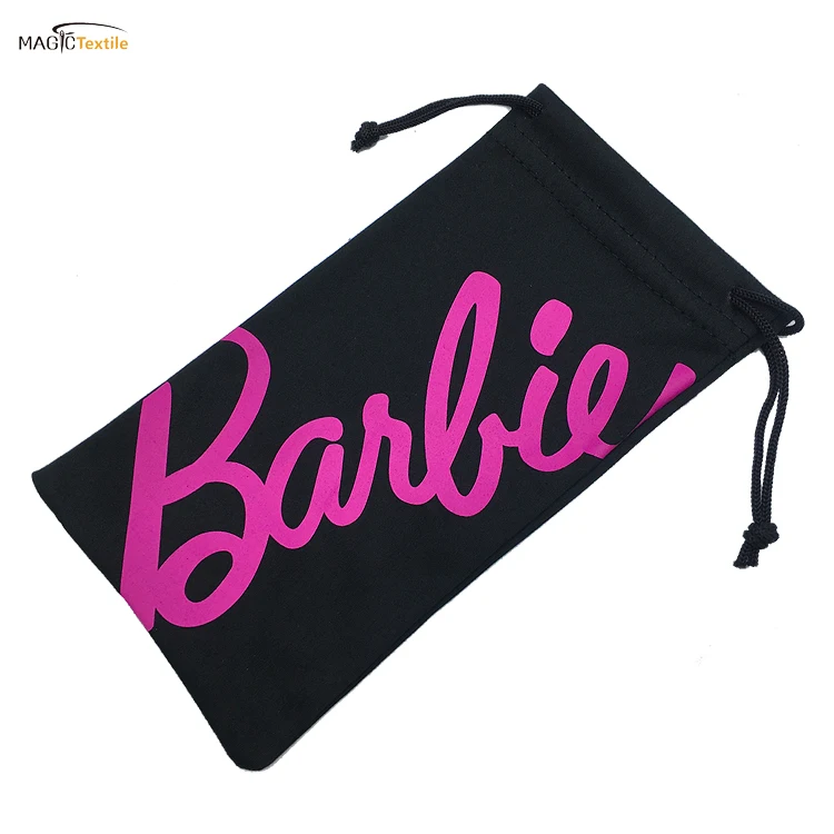 Heat transfer printed microfiber glasses sunglasses bag pouch custom logo for packing