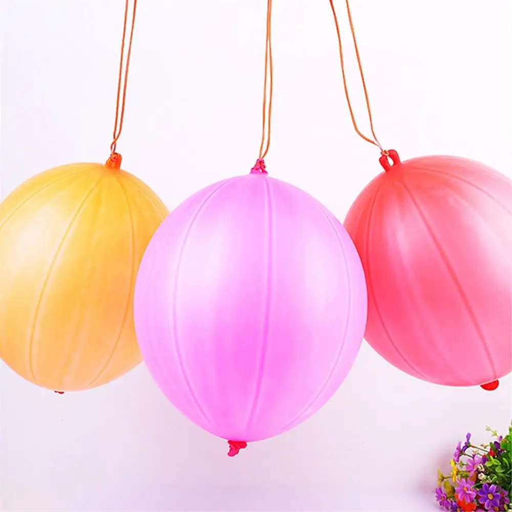 
china big inflatable 18 inch latex punch ball balloon with good rubber band for Children Toys 