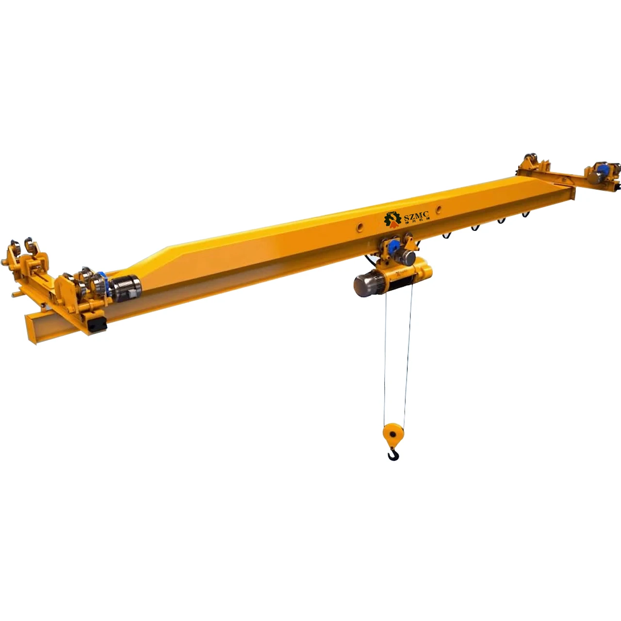 Бренд SZMC 2024 подвеска однобалочный Канатный подъемный цепной цех с низким запасом 2 тонны 3 мостовой кран