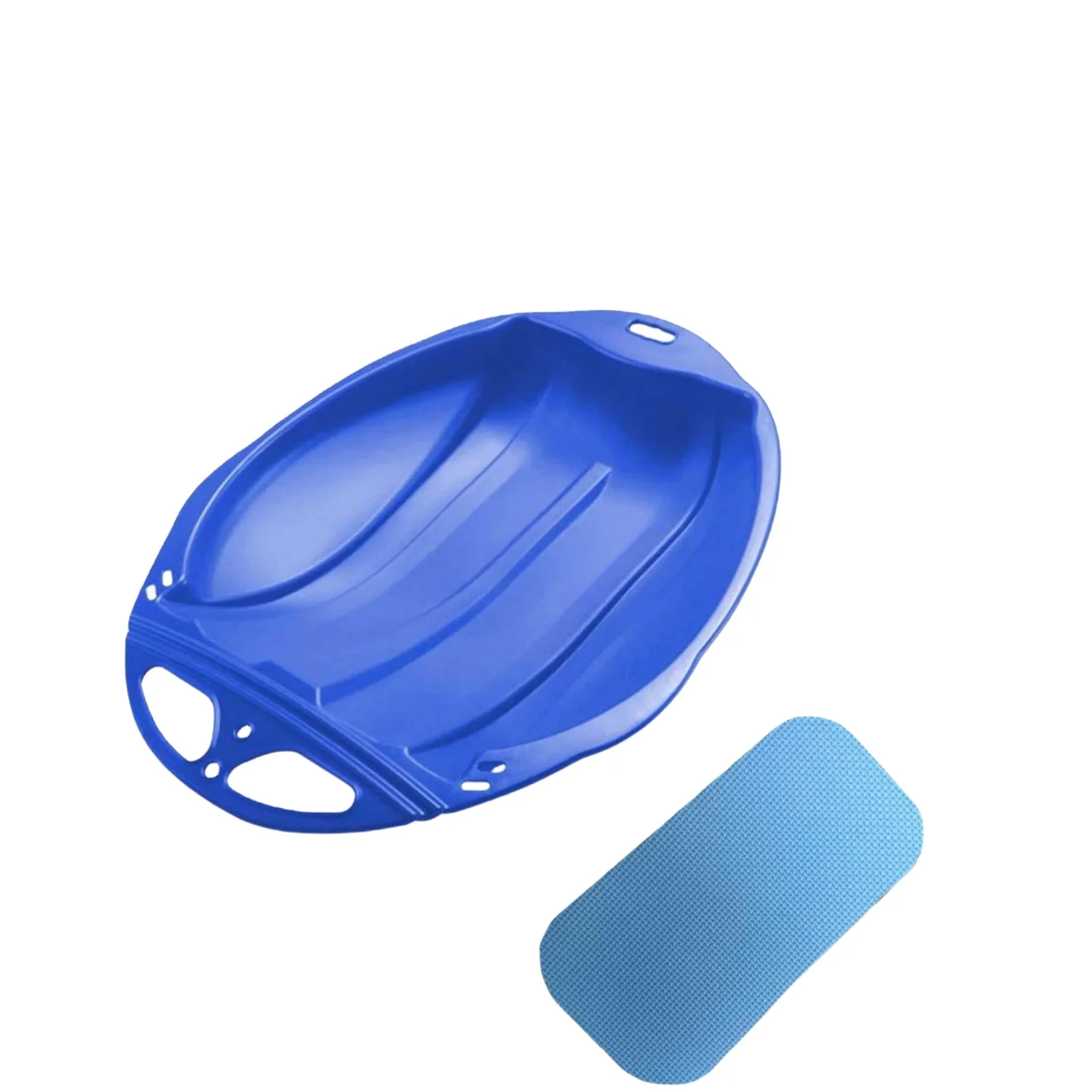 Outdoor Snow Saucer Sled Plastic Toboggan Round Sled for Winter Beach