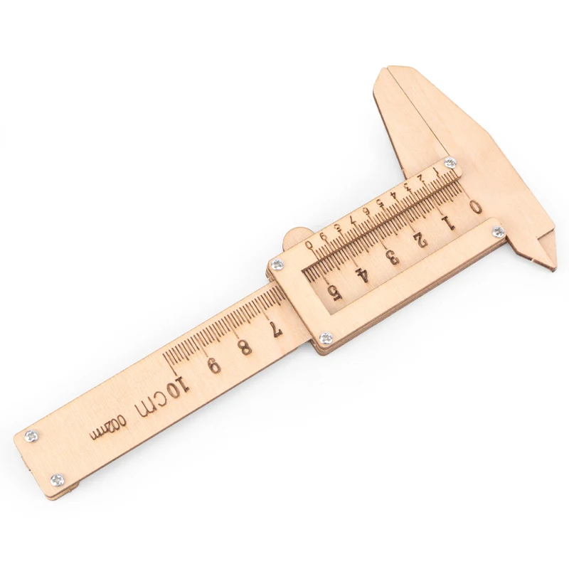 Custom vernier caliper diy stem wood toys interactive stem toys wooden kids toys